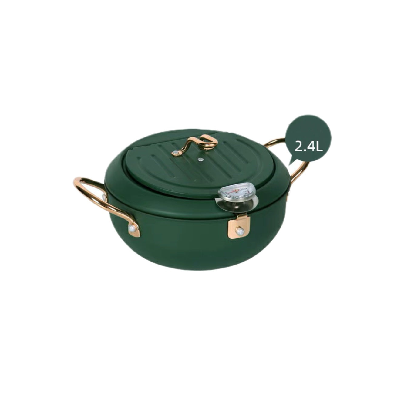 Justcook 20cm Tempura Karaga Fryer Pot | Double Handle Frying Pan