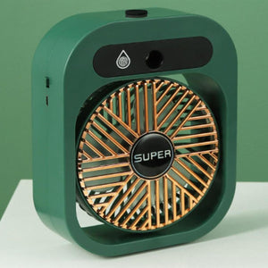 JY Ice Fog Mini Fan USB Humidifier - Green | Air Conditioning Mist