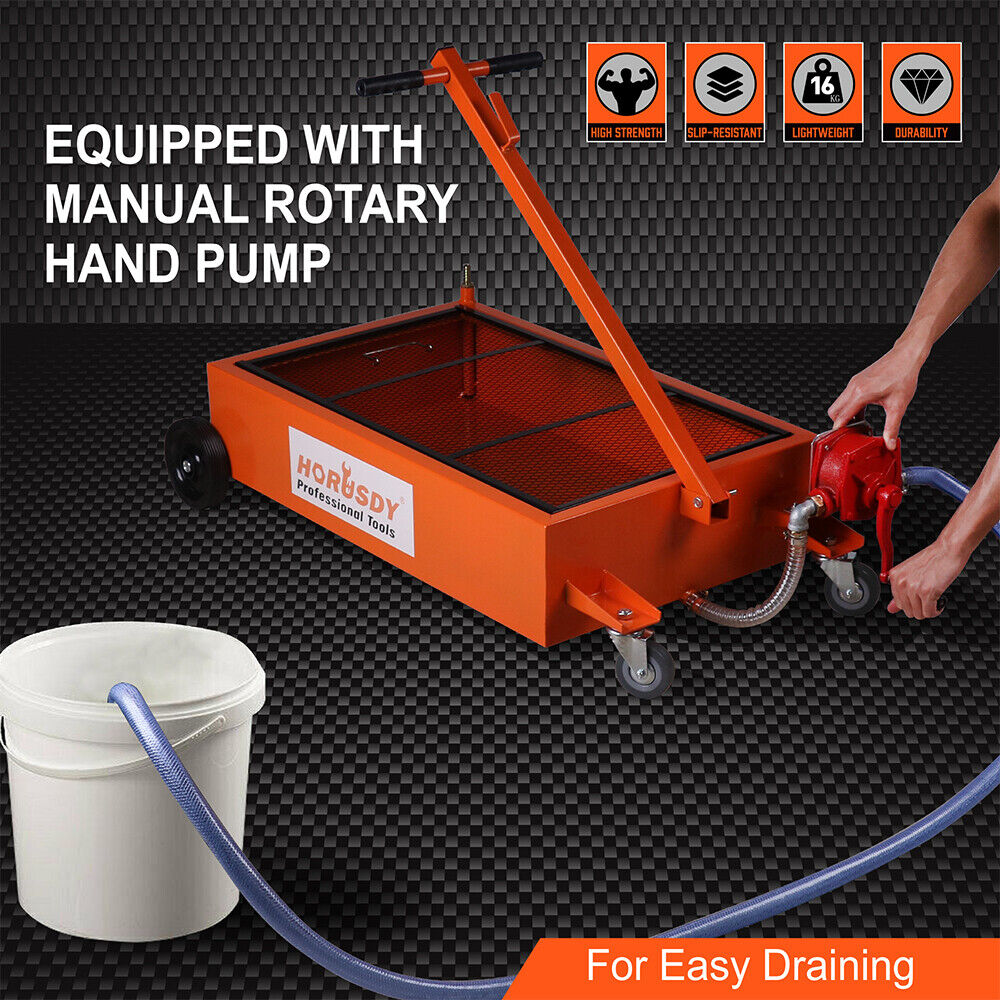 HORUSDY 76L Low Profile Waste Oil Drainer | Mobile Workshop Pump for 4WD and Trucks