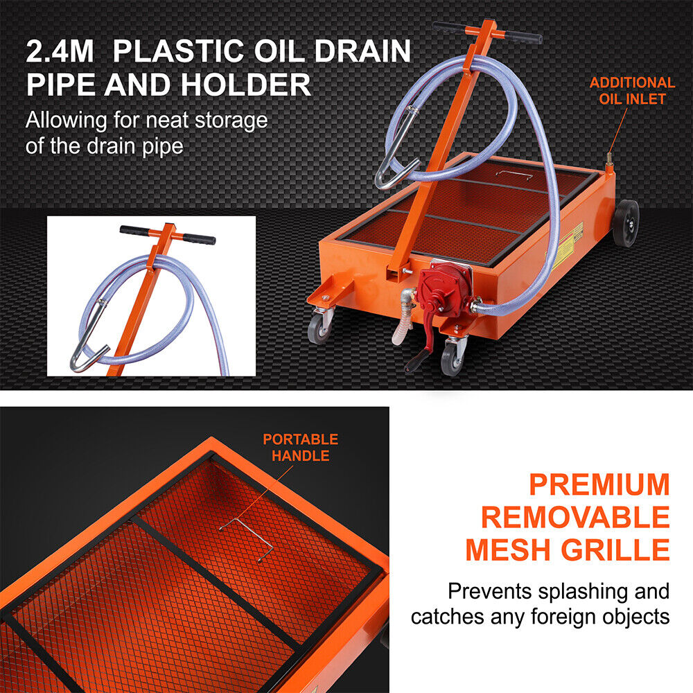 HORUSDY 76L Low Profile Waste Oil Drainer | Mobile Workshop Pump for 4WD and Trucks