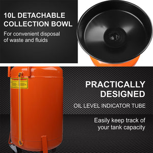 HORUSDY 80L Telescopic Workshop Fluid Collection Tank | Mobile Waste Oil Drainer