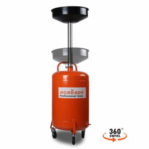 HORUSDY 80L Telescopic Workshop Fluid Collection Tank | Mobile Waste Oil Drainer