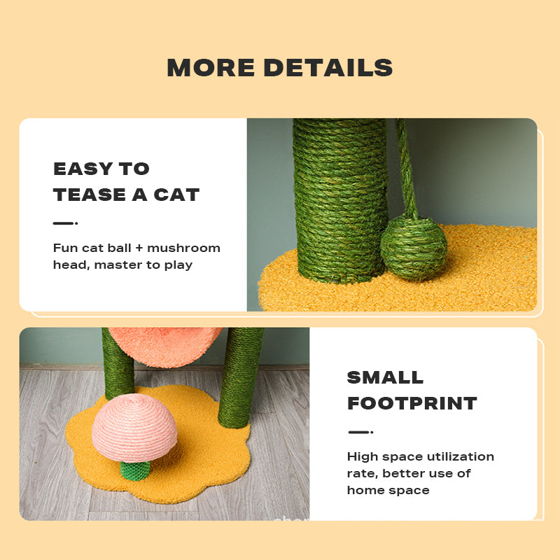 Sunflower Cat Climbing Frame Scratching Post Toy | Interactive Feline Fun