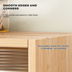 Bamboo Dustproof Cup Storage Cabinet | Organize with Style and Functionality