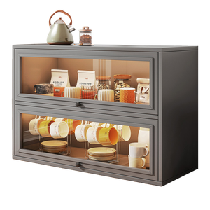 Kitchen Acrylic Cup Storage Cabinet | Table Top Tea Cup Rack