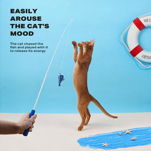 Fishing Rod Tease Cat Stick | Cat Supplies Mobile Toy Set