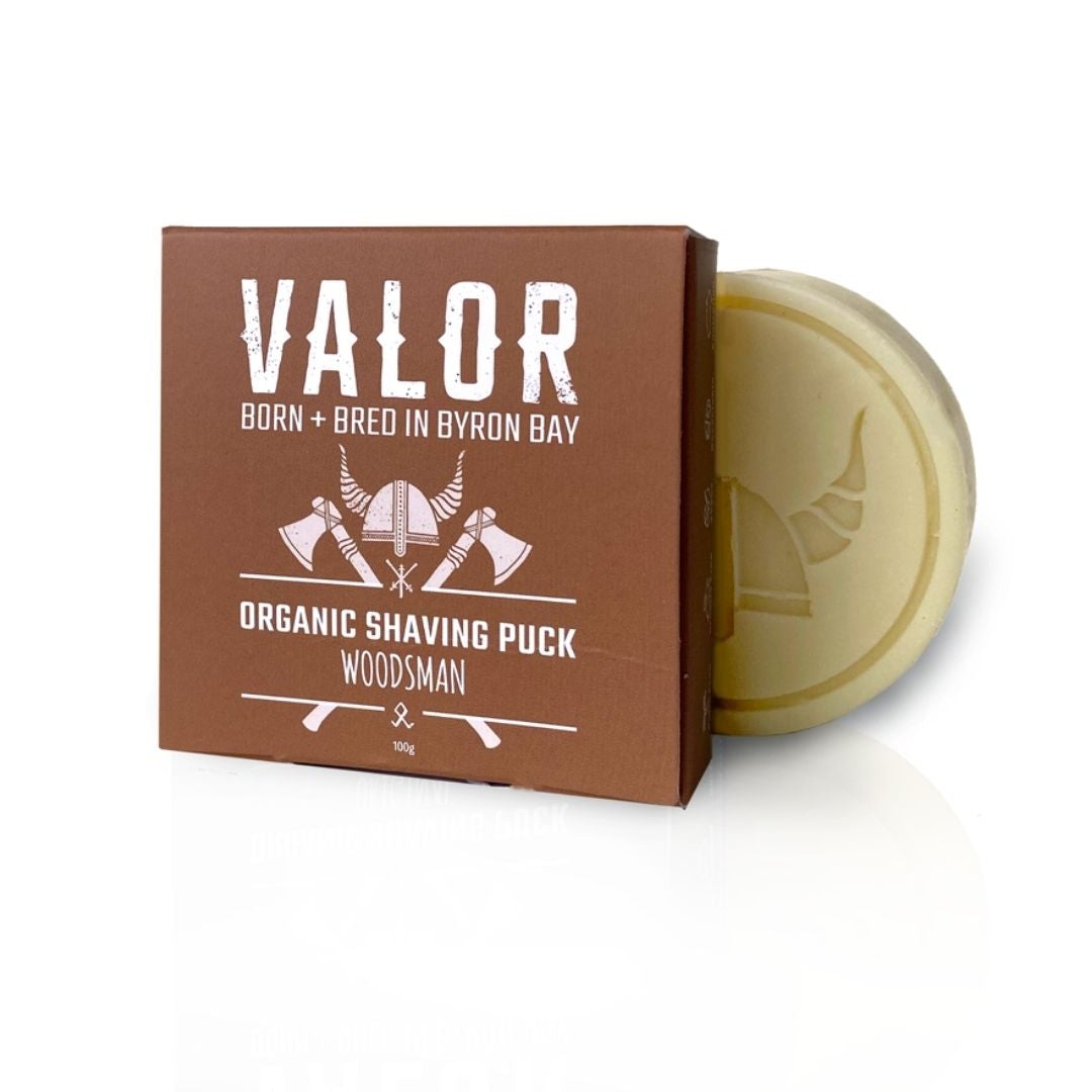 Shaving Soap Puck (Cedarwood & Lemon Iron Bark) - Woodsman Scent