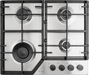 Empava 60cm Gas Cooktop 4 Burner Kitchen Stove | NG LPG Convertible | Stainless Steel