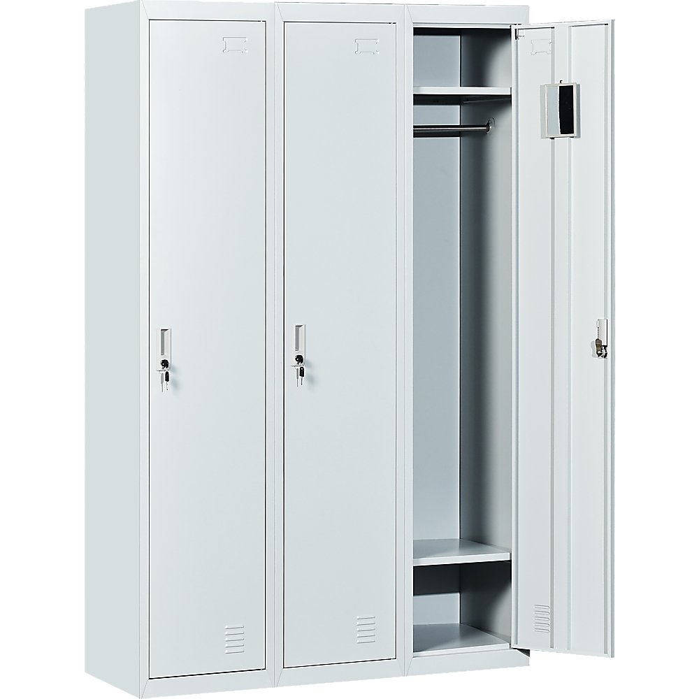 Three-Door Side by Side Office Gym Shed Storage Locker