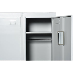 Three-Door Side by Side Office Gym Shed Storage Locker