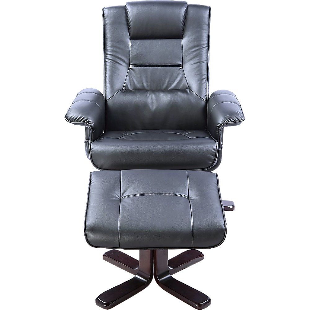 PU Leather Massage Chair Recliner Ottoman Lounge Remote