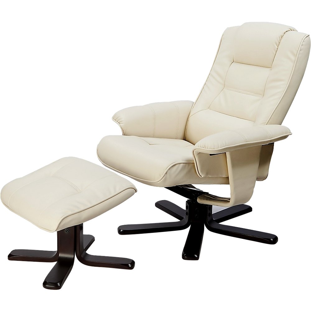 PU Leather Massage Chair Recliner Ottoman Lounge Remote