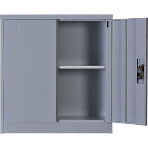 Two-Door Shelf Office Gym Filing Storage Locker Cabinet Safe