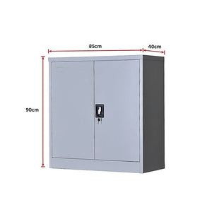 Two-Door Shelf Office Gym Filing Storage Locker Cabinet Safe