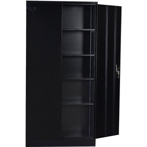 Two-Door Shelf Office Gym Filing Storage Locker Cabinet Safe