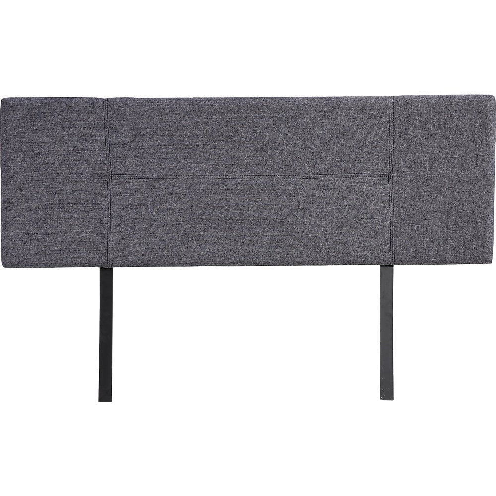 Linen Fabric Queen Bed Headboard Bedhead - Grey