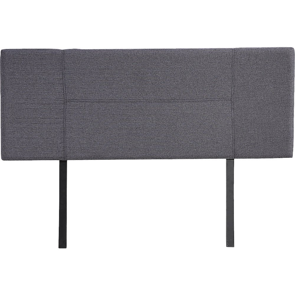 Linen Fabric Double Bed Headboard Bedhead - Grey