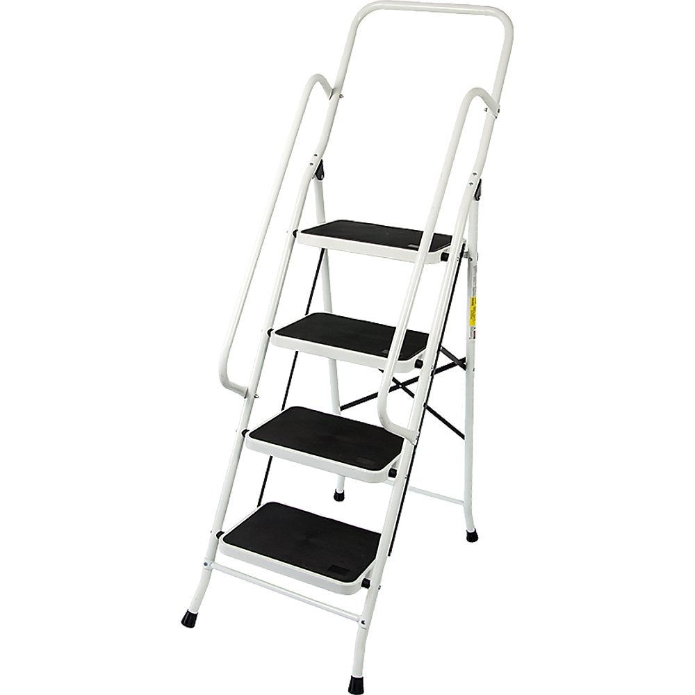 Foldable Non Slip 4 Step Steel Ladder