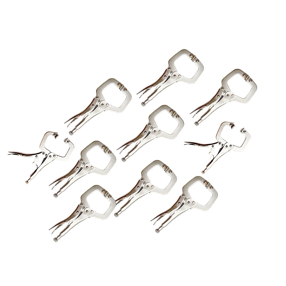 10pc Heavy Duty Steel C-Clamps 6" Mig Welding Locking Plier Vice Grip