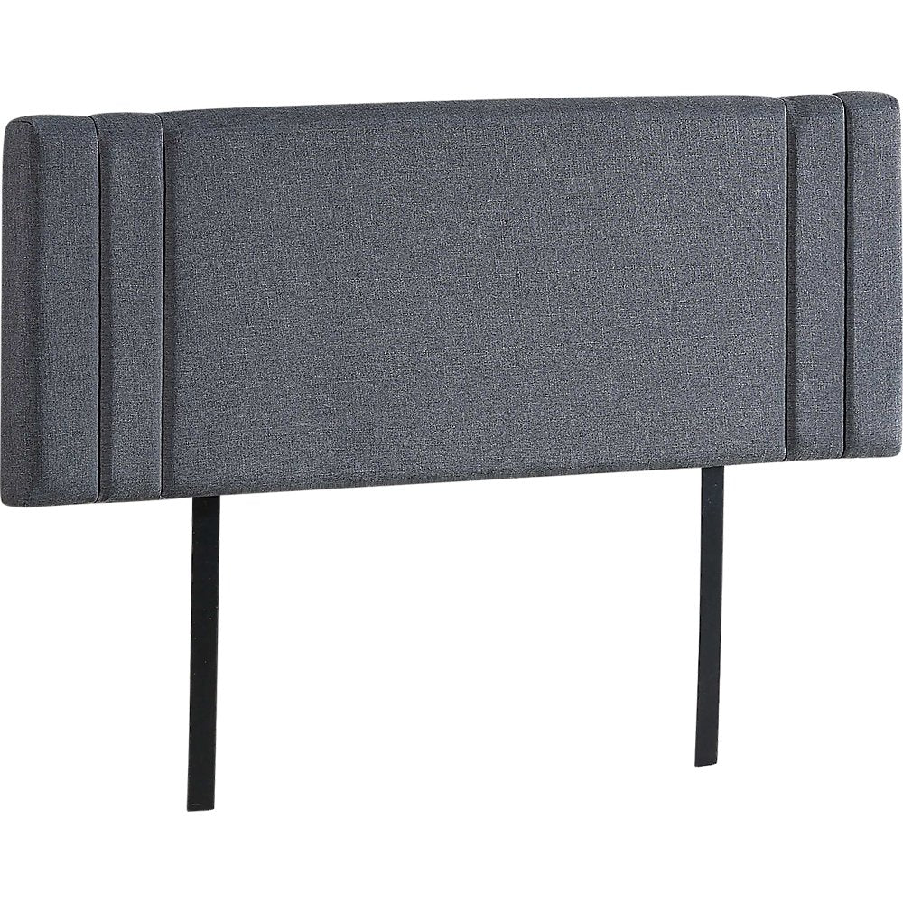 Linen Fabric Queen Bed Deluxe Headboard Bedhead - Grey
