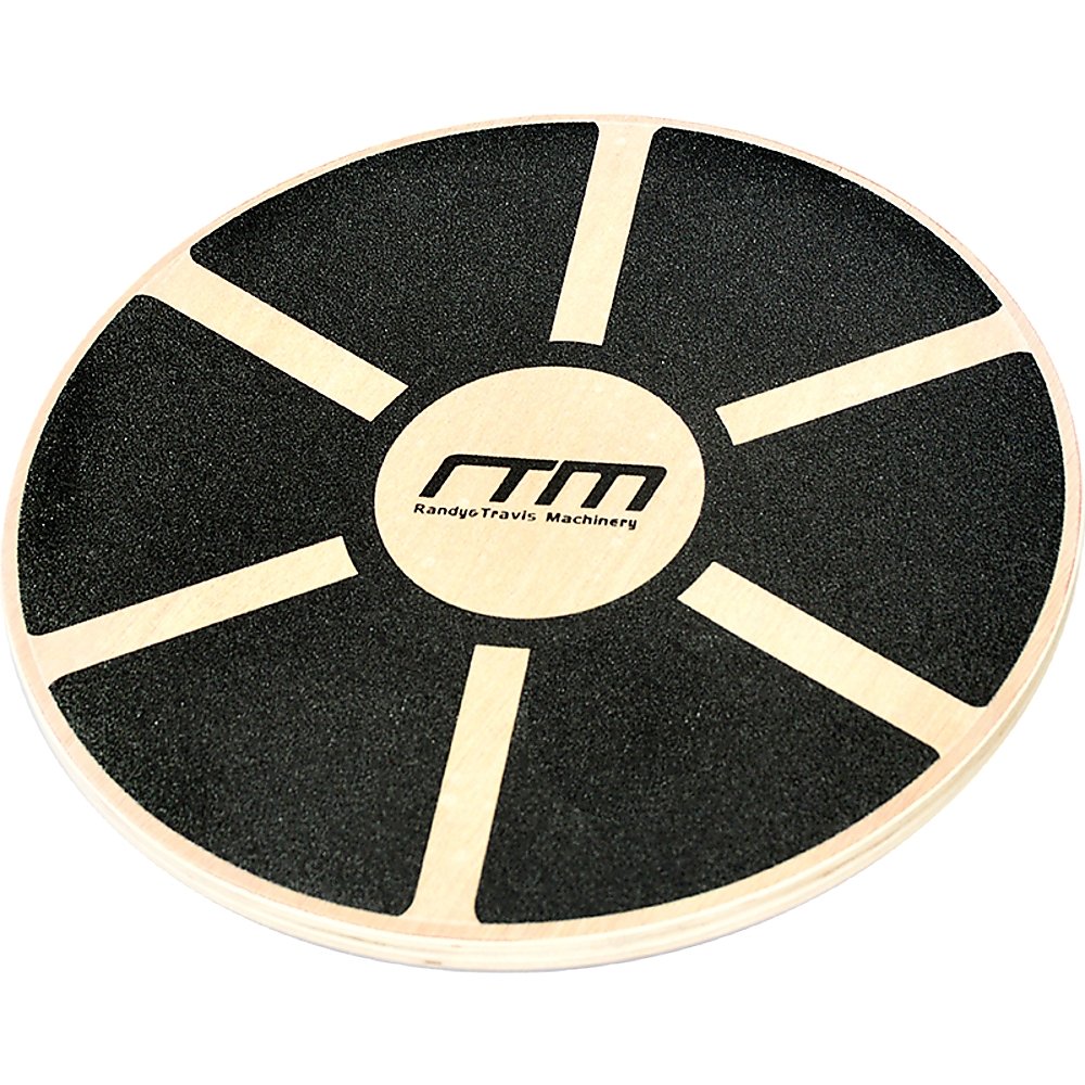 Heavy Duty 15.5" Wooden Balance Board with Non-Slip Pad Fitness