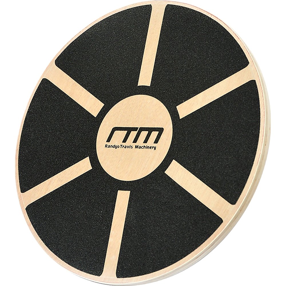 Heavy Duty 15.5" Wooden Balance Board with Non-Slip Pad Fitness