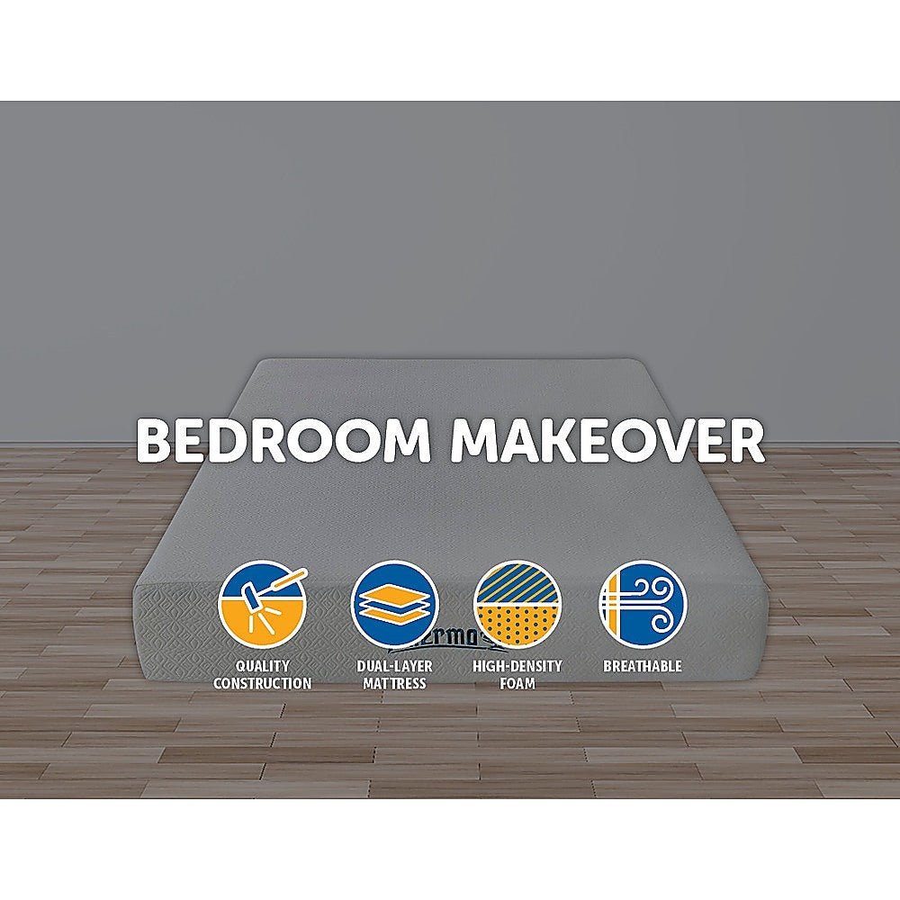 Palermo Double 25cm Gel Memory Foam Mattress - Dual-Layered - CertiPUR-US Certified