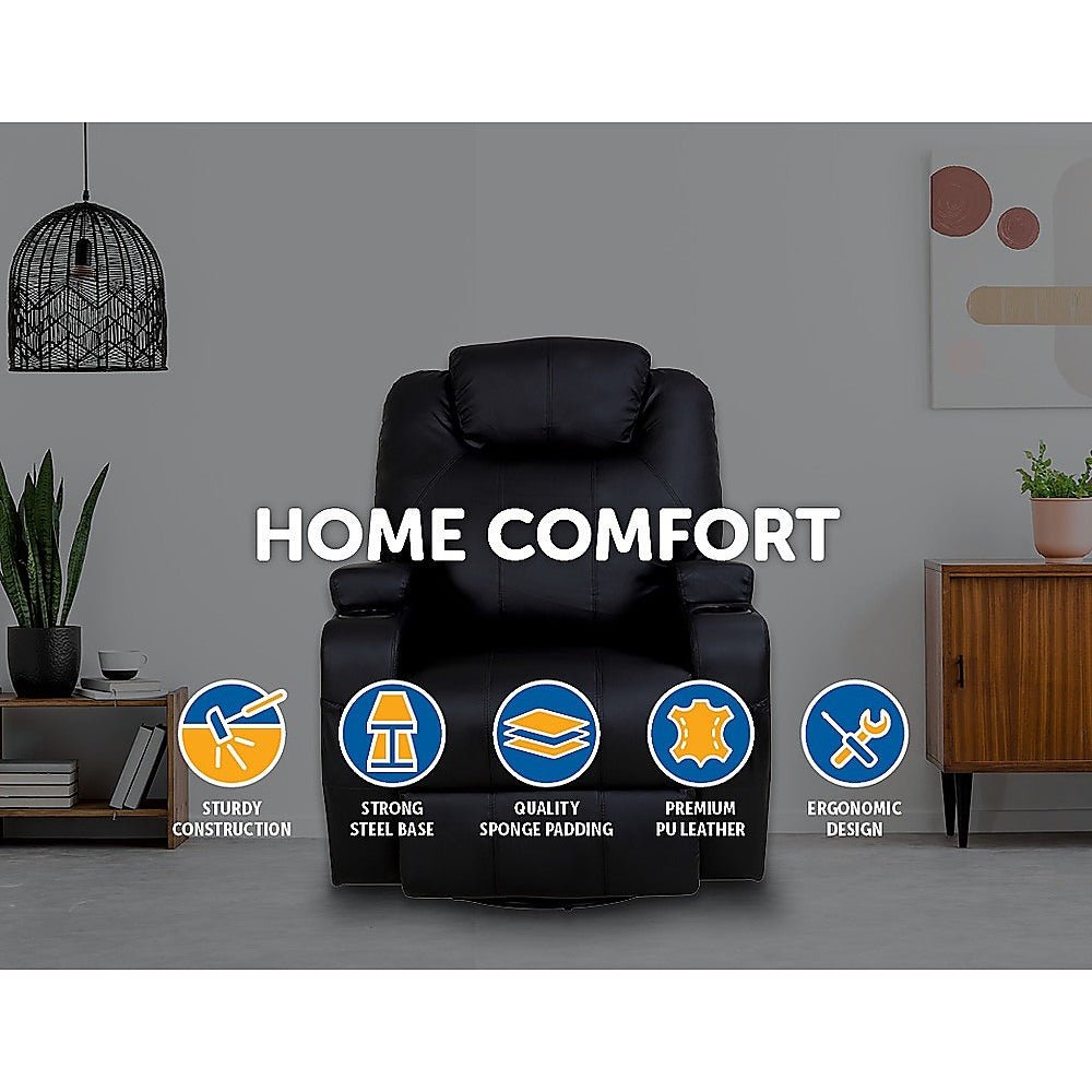 360 Degree Swivel Massage Sofa Recliner Chair