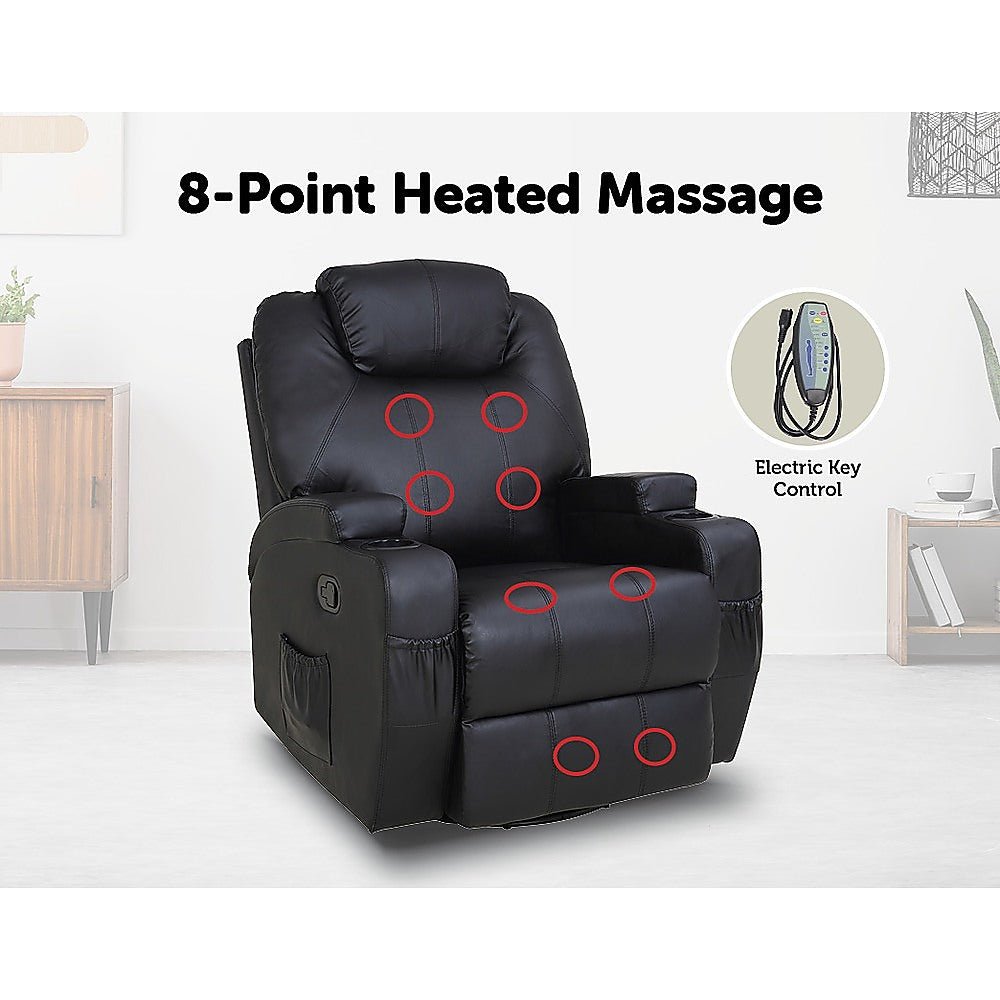 360 Degree Swivel Massage Sofa Recliner Chair
