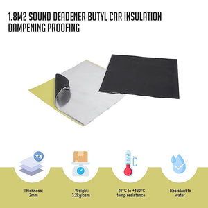 1.8m2 Sound Deadener Butyl Car Insulation Dampening Proofing