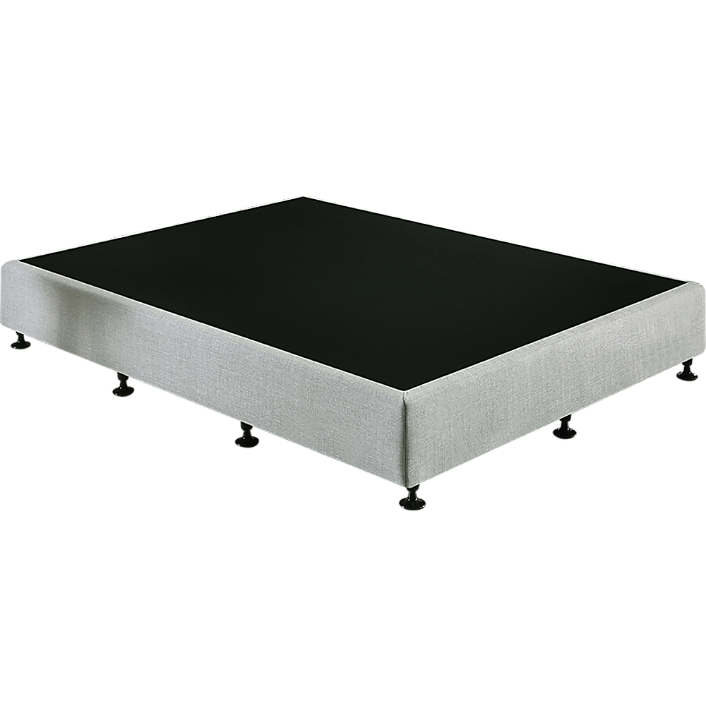 Palermo Queen Ensemble Bed Base Platinum Light Grey Linen Fabric