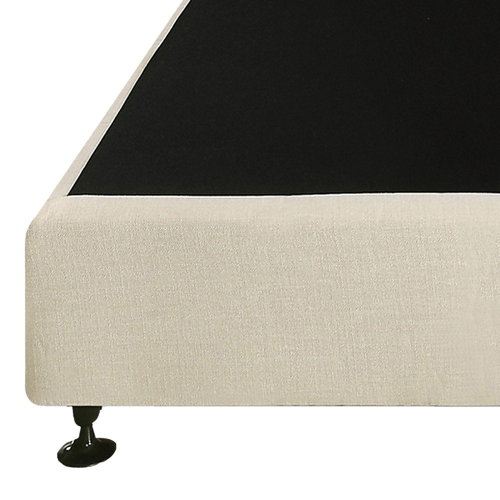 Palermo Queen Ensemble Bed Base Platinum Natural Sand Linen Fabric