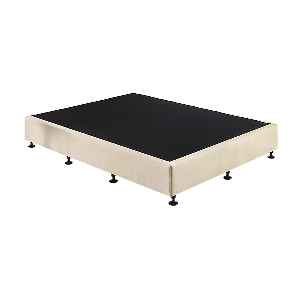 Palermo King Single Ensemble Bed Base Platinum Natural Sand Linen Fabric
