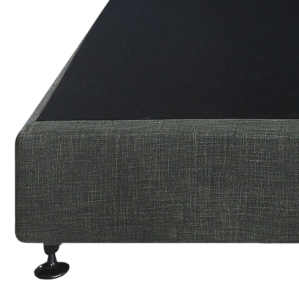 Palermo King Single Ensemble Bed Base Platinum Graphite Linen Fabric
