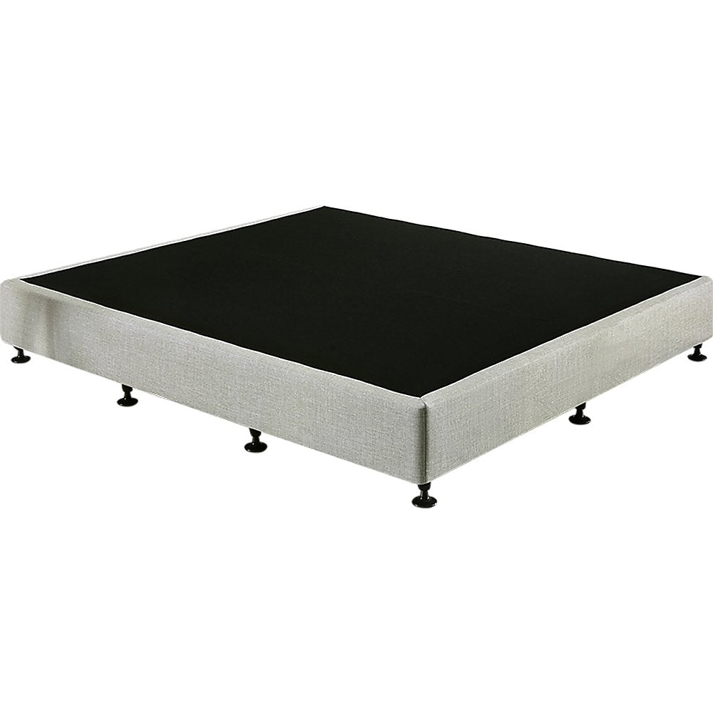 Palermo King Ensemble Bed Base Platinum Light Grey Linen Fabric