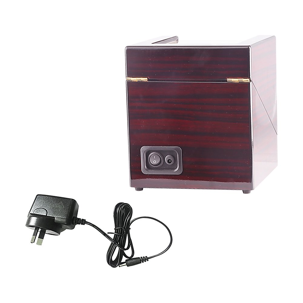Automatic Dual Watch Winder Wood Display Box Case Motor Rotation Storage
