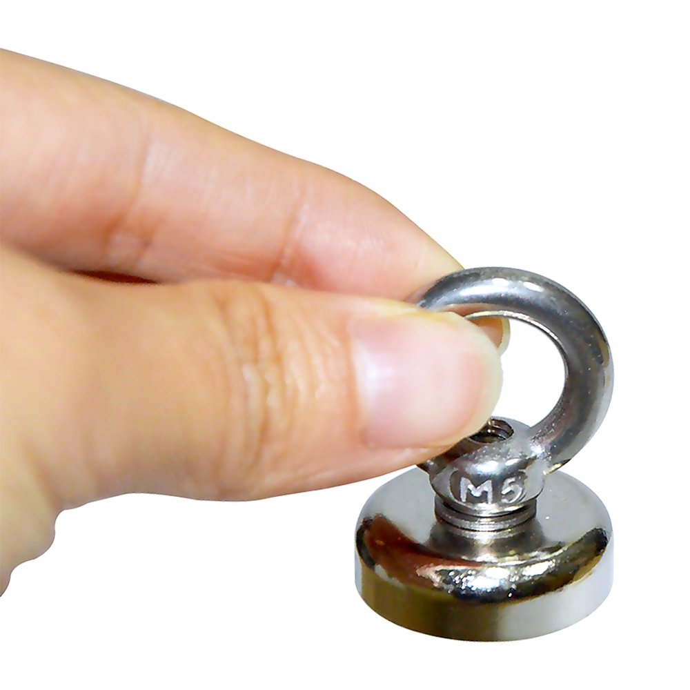 12Kg SALVAGE Strong MAGNET N52 Neodymium Eyebolt Circular Ring