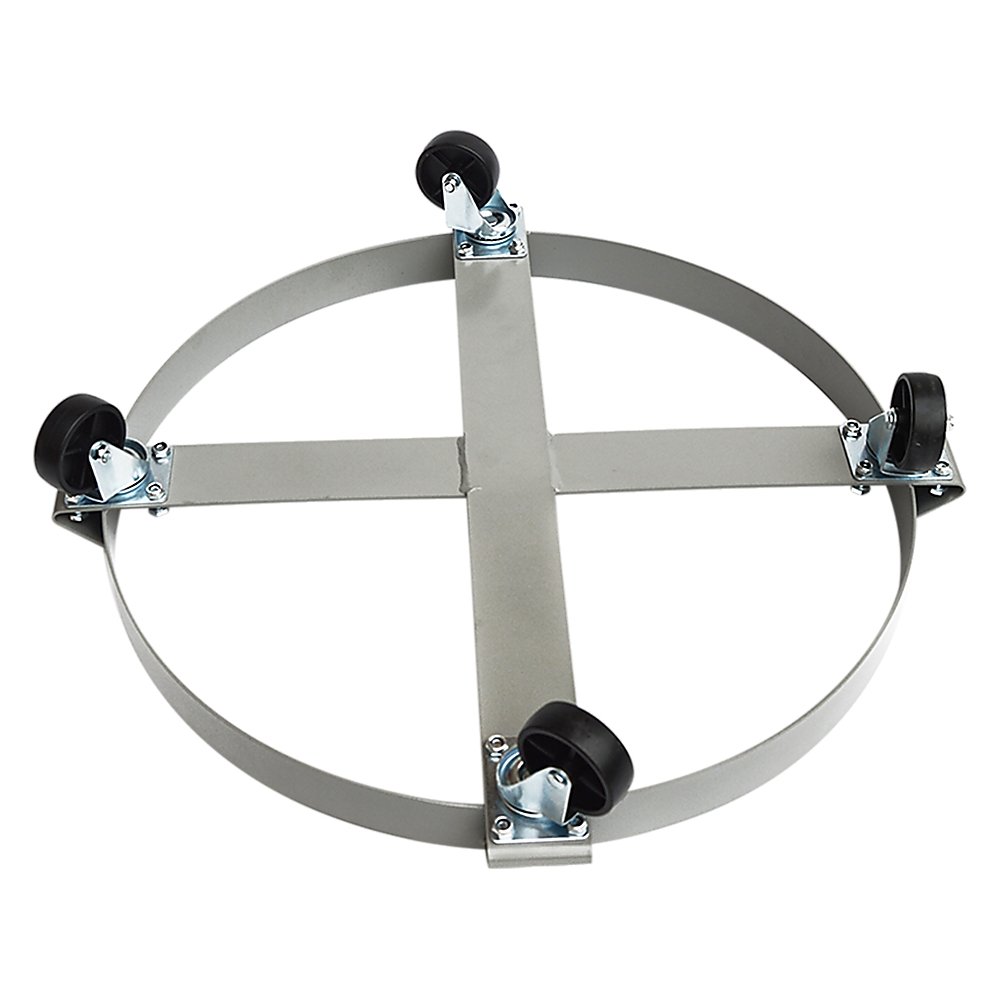 Drum Dolly 450kg 55 Gallon w Swivel Casters Heavy Duty Steel Frame Non Tipping