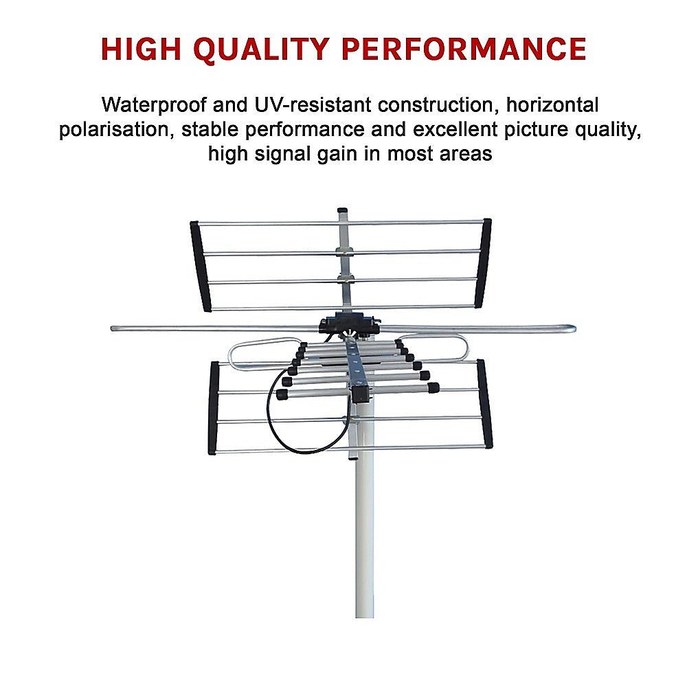 Digital TV Antenna | Outdoor | UHF VHF FM | AUSTRALIAN Signal Amplifier Booster