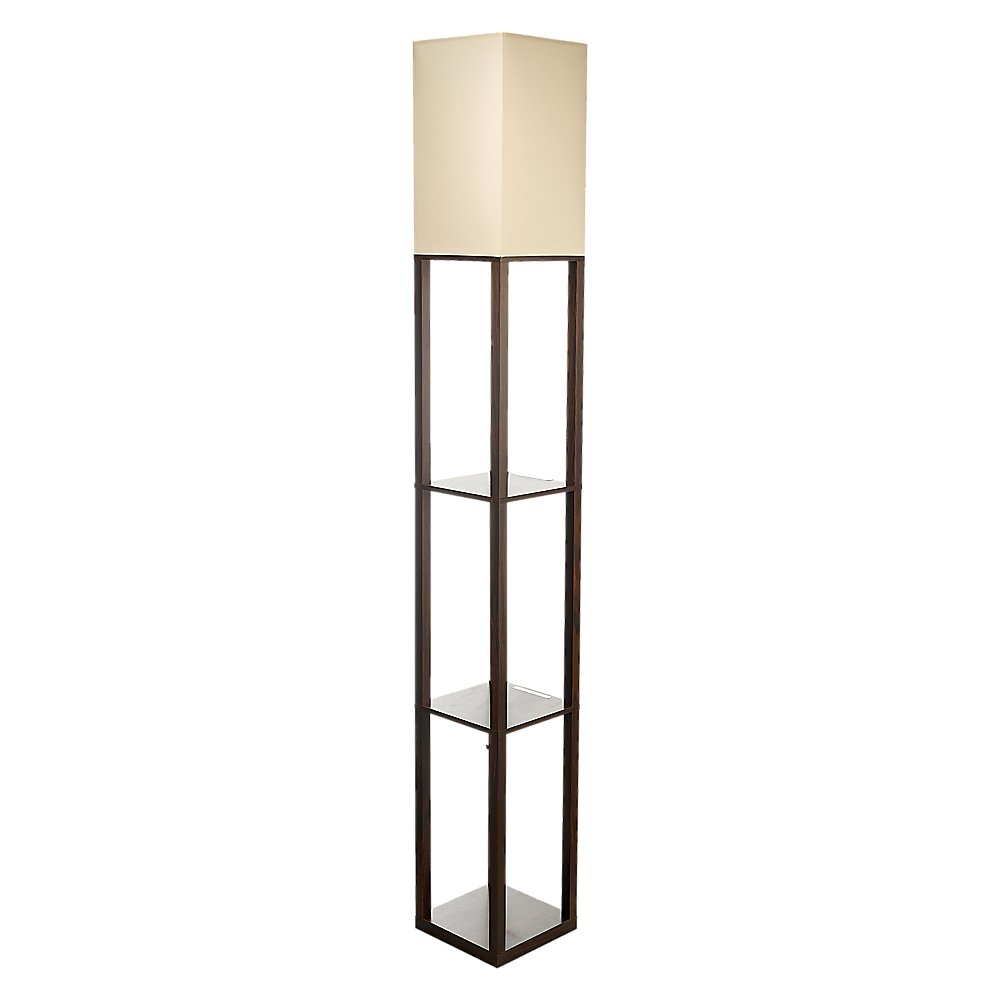 Shelf Floor Lamp - Shade Diffused Light Source with Open-Box Shelves