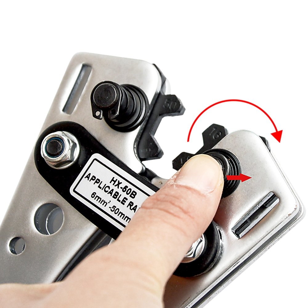 6-50 mm2 Wire Crimper Cable Crimp Electric Tube Crimping Hand Tool Battery Lug