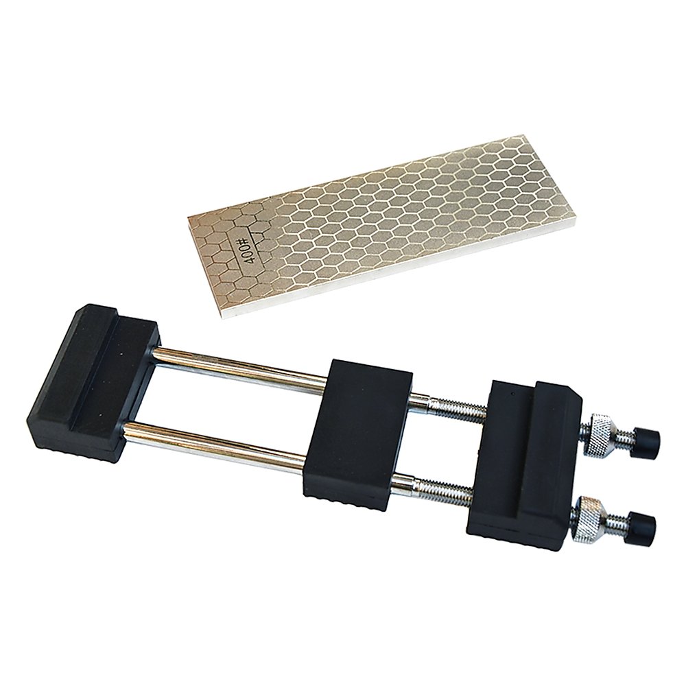 Double-Sided Diamond Knife Sharpeners Sharpening Stone W/ Stone Holder