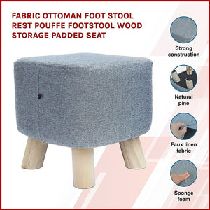 Fabric Ottoman / Pouf / Foot Rest