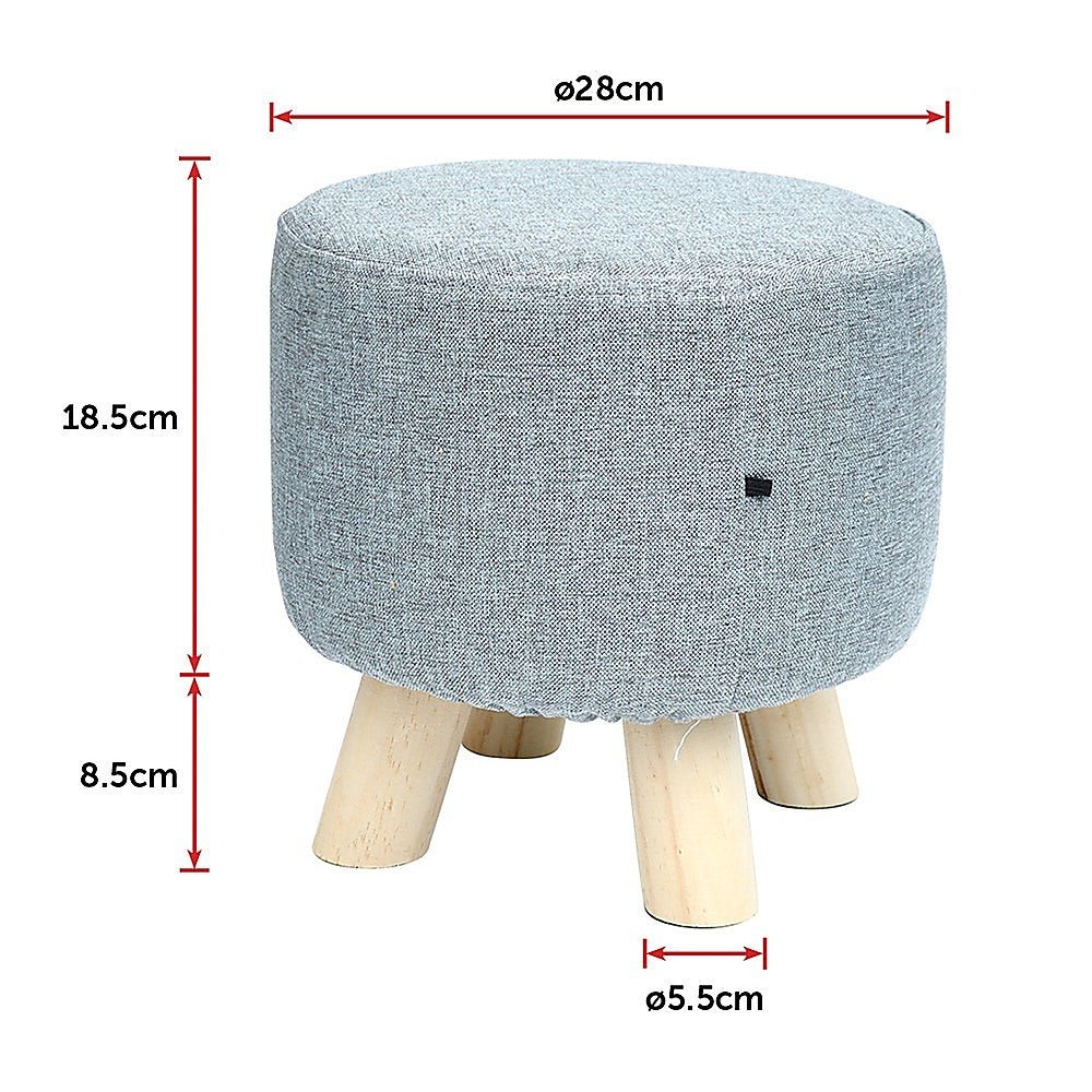 Padded Fabric Ottoman Foot Rest