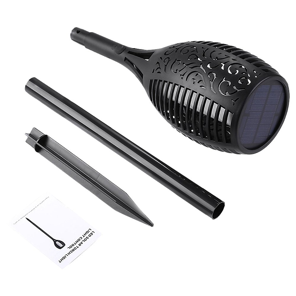 10 Pack Solar Torch Lights 96 LED Flickering Lighting Dancing Flame Garden Lamp