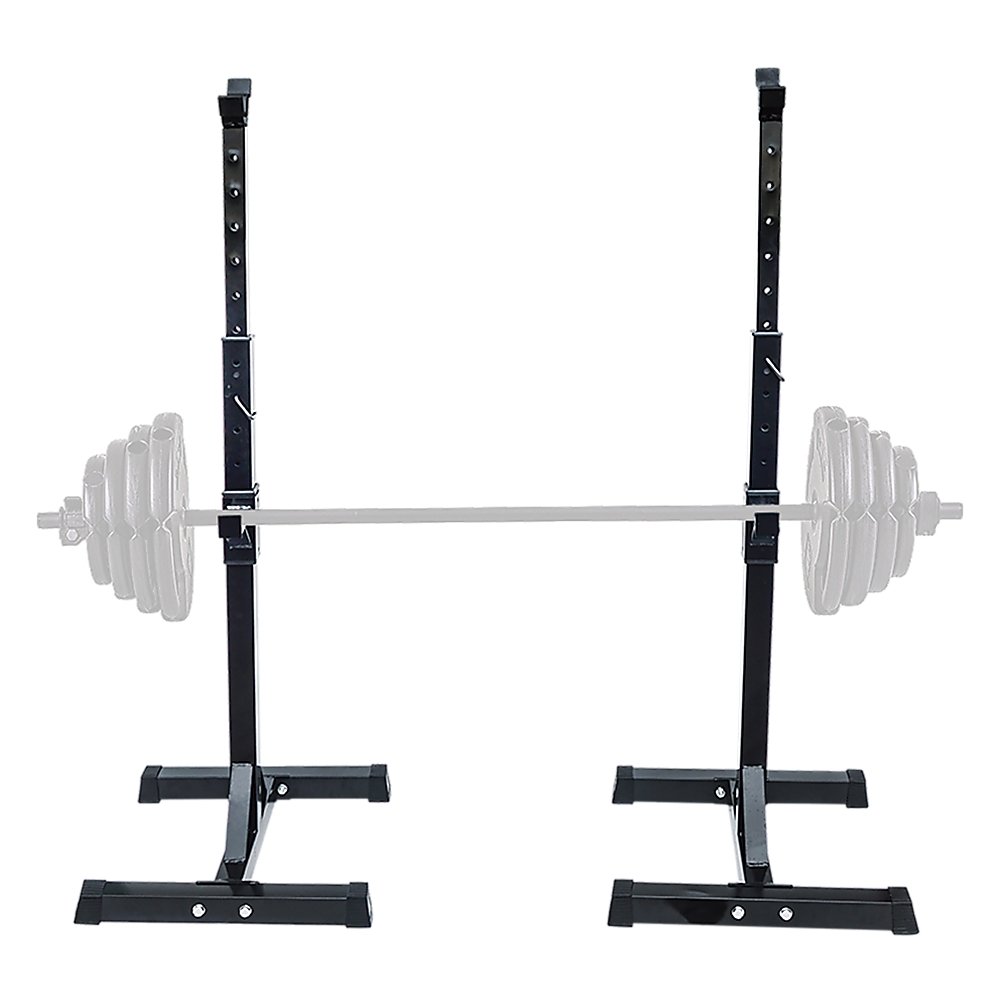 Pair of Adjustable Squat Rack Sturdy Steel Barbell Bench Press Stands GYM/HOME