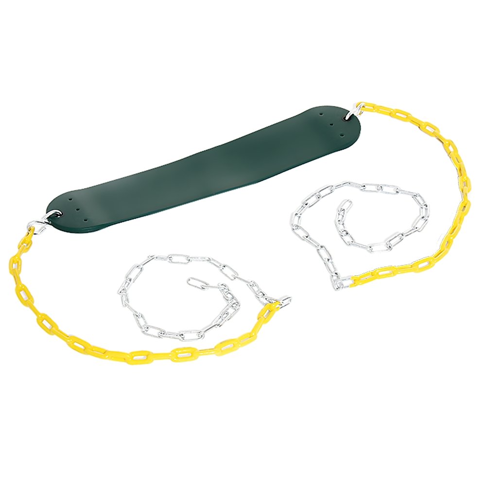 2 Pack Swings Seats Heavy Duty 66" Chain Plastic Coated Playground Swing