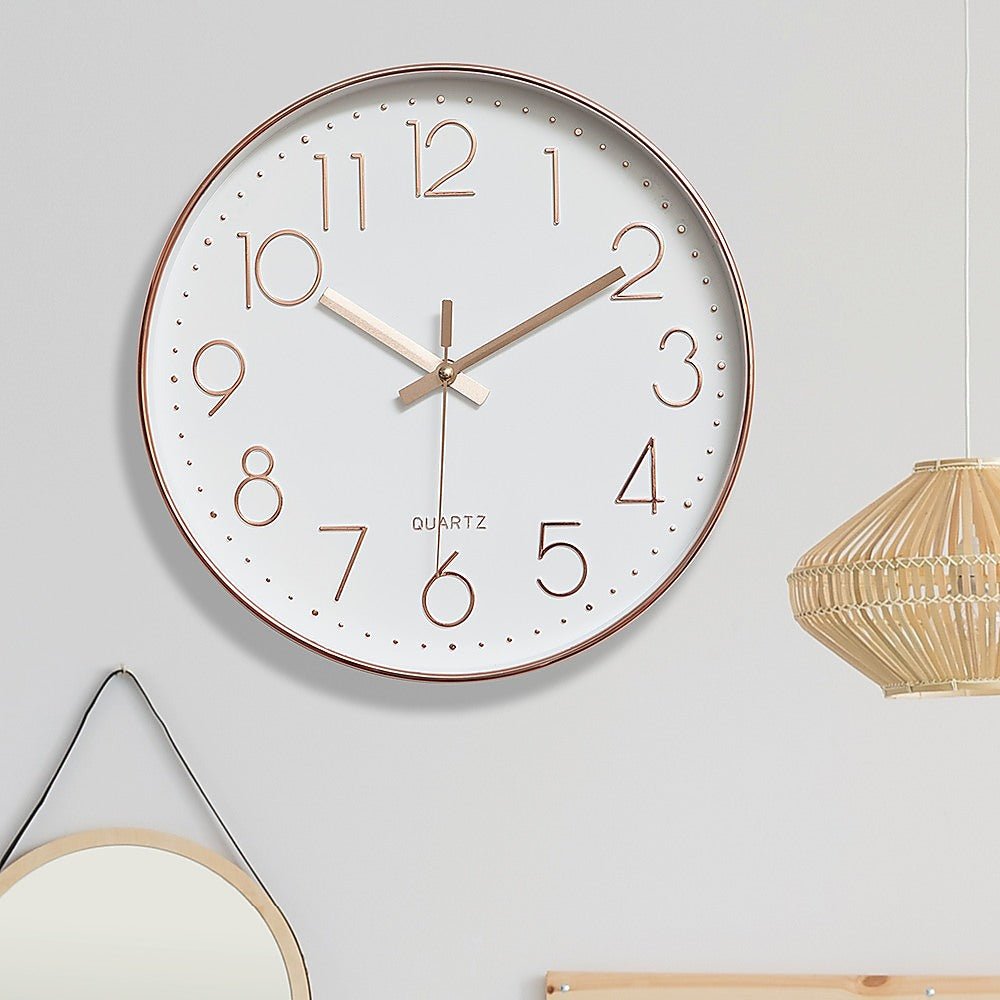 Rose Gold Modern Wall Clock