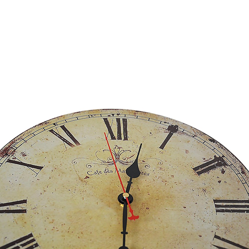 Large Vintage Wall Clock Kitchen Office Retro Timepiece