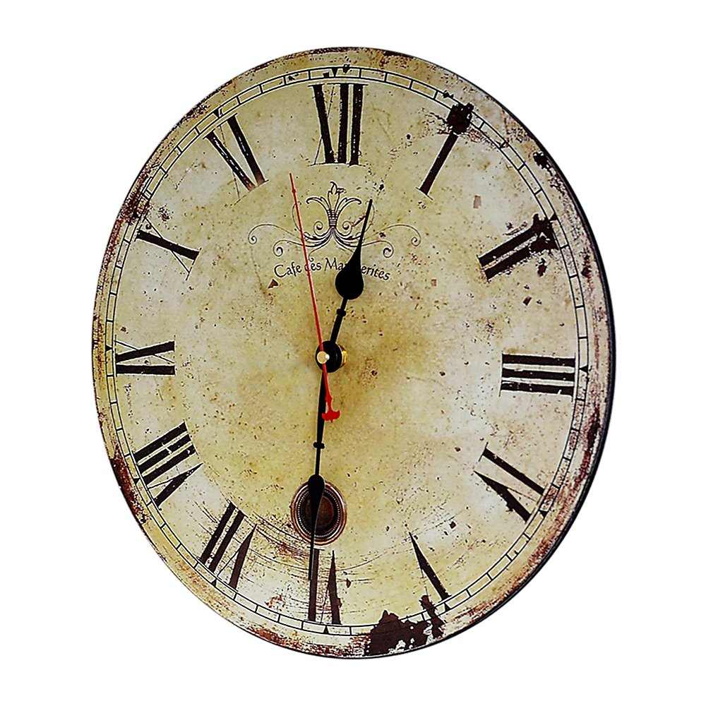 Large Vintage Wall Clock Kitchen Office Retro Timepiece